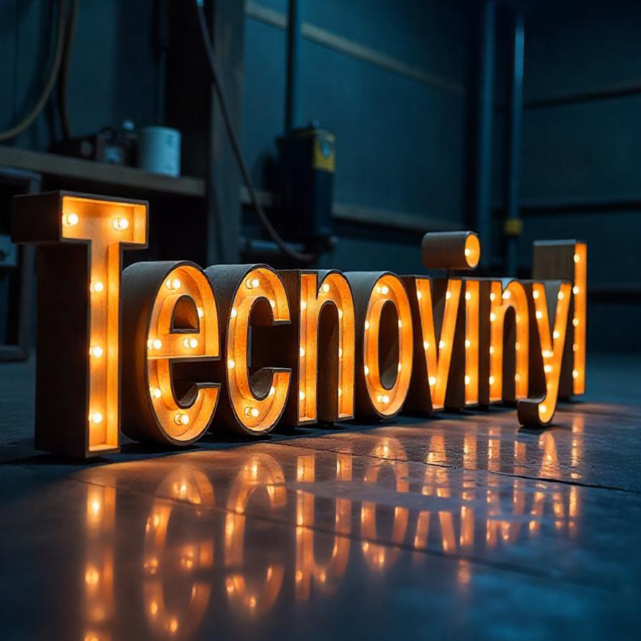 letras corporeas huecas y macizas