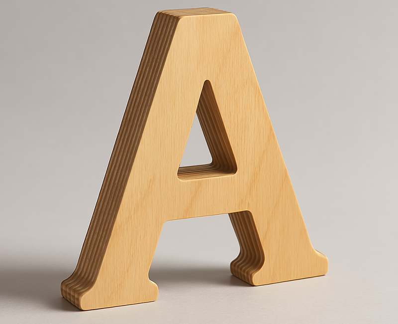 letras corporeas macizas